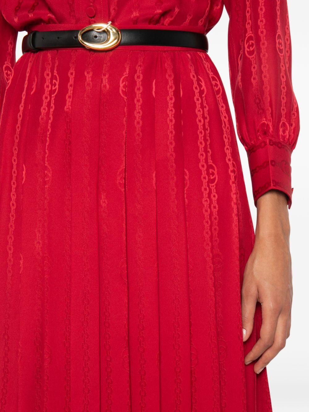 GUCCI Black Wool-Blend Midi Skirt