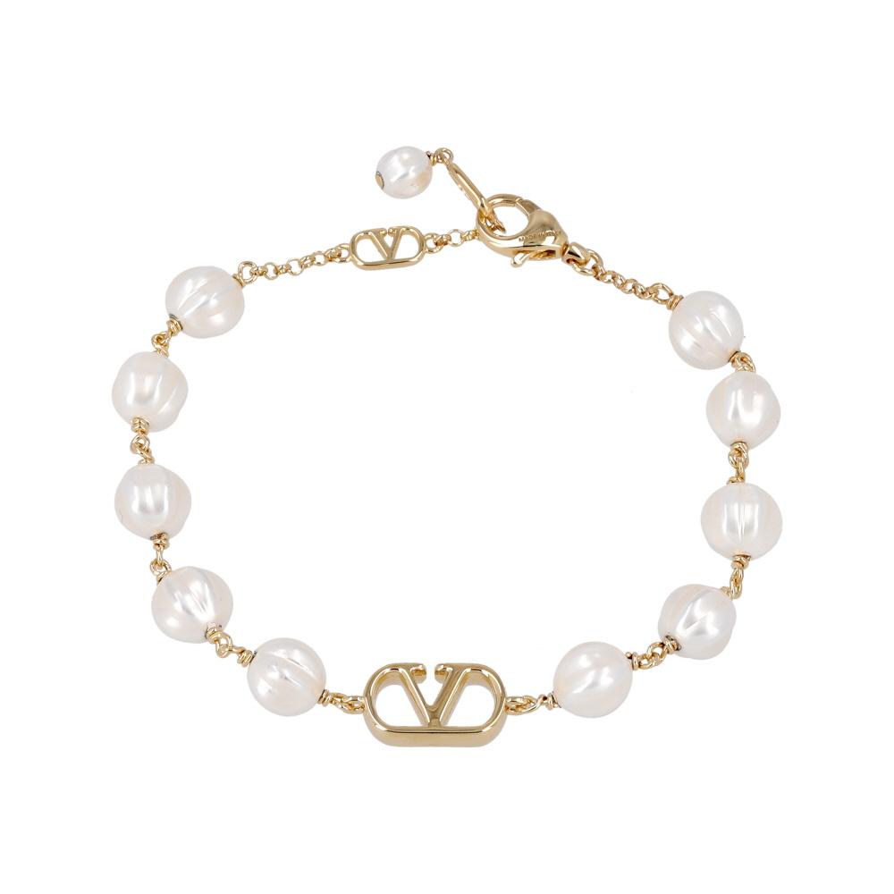 VALENTINO Garavani V Logo Glass Bead Women’s Bracelet