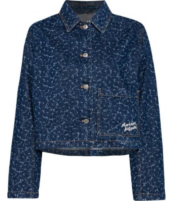 Maison Kitsune Cropped Denim Jacket MW02113 WW5024 O010
