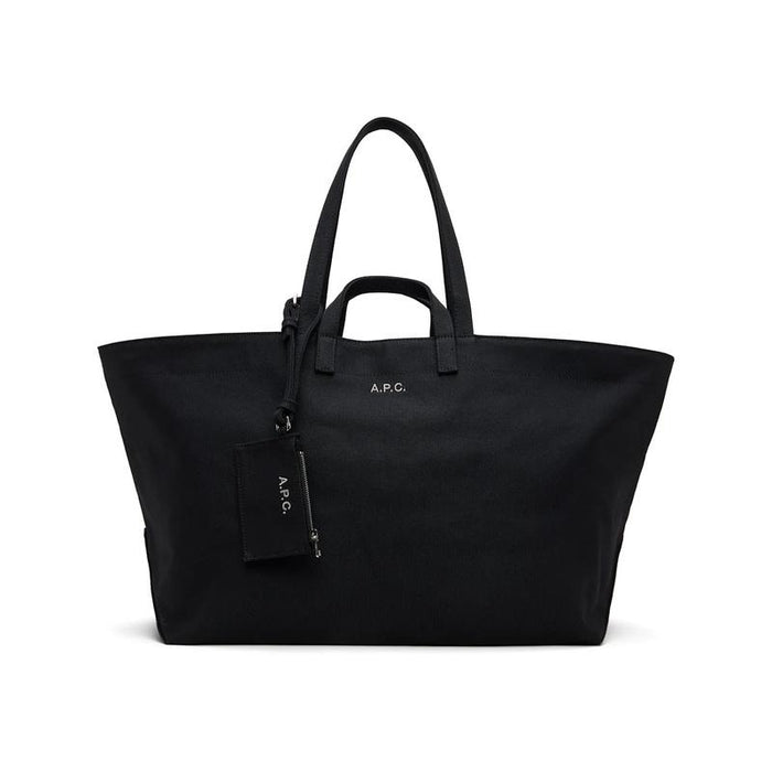 A.P.C. Le Drummer Toile Tote Bag Black Canvas Shoulder Bag