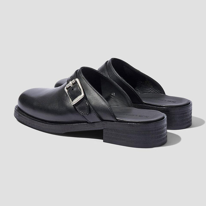 OUR LEGACY Men’s Camion Mule Black Leather Slide Sandals