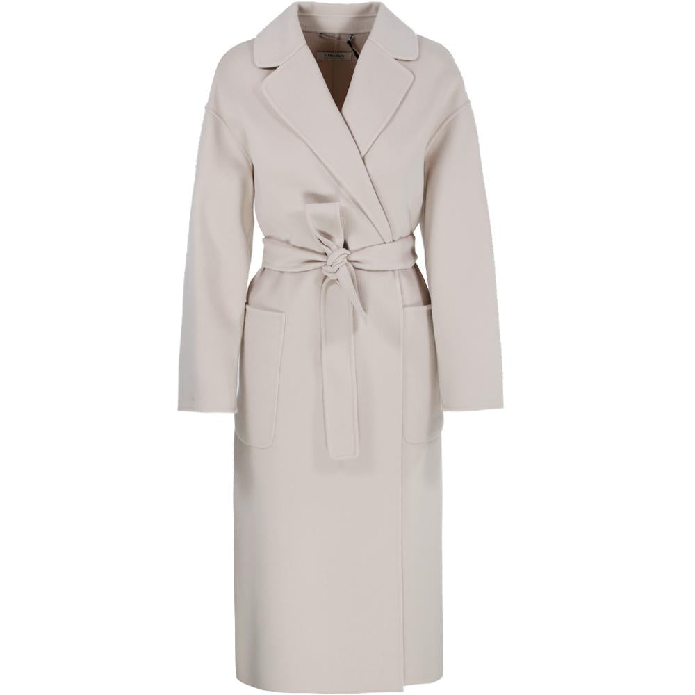 Max Mara Women's Belted Wool Long Coat Sand 2390110331 099