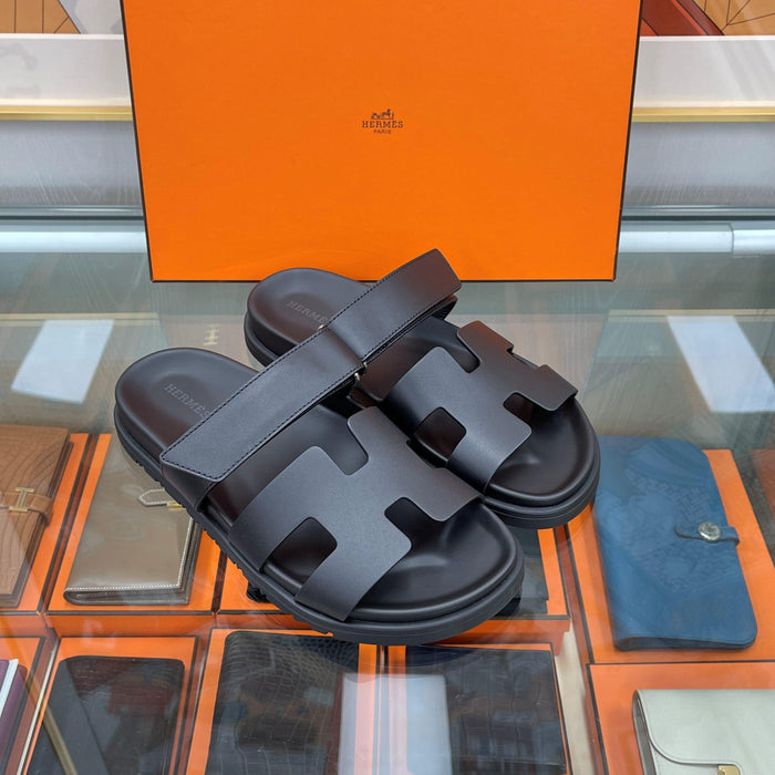 HERMES Chypre Women’s Sandal Slides Black