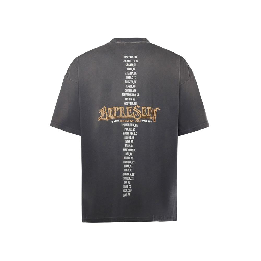 REPRESENT Sunfaded Gray Golden Tour T-Shirt MLM100823 46