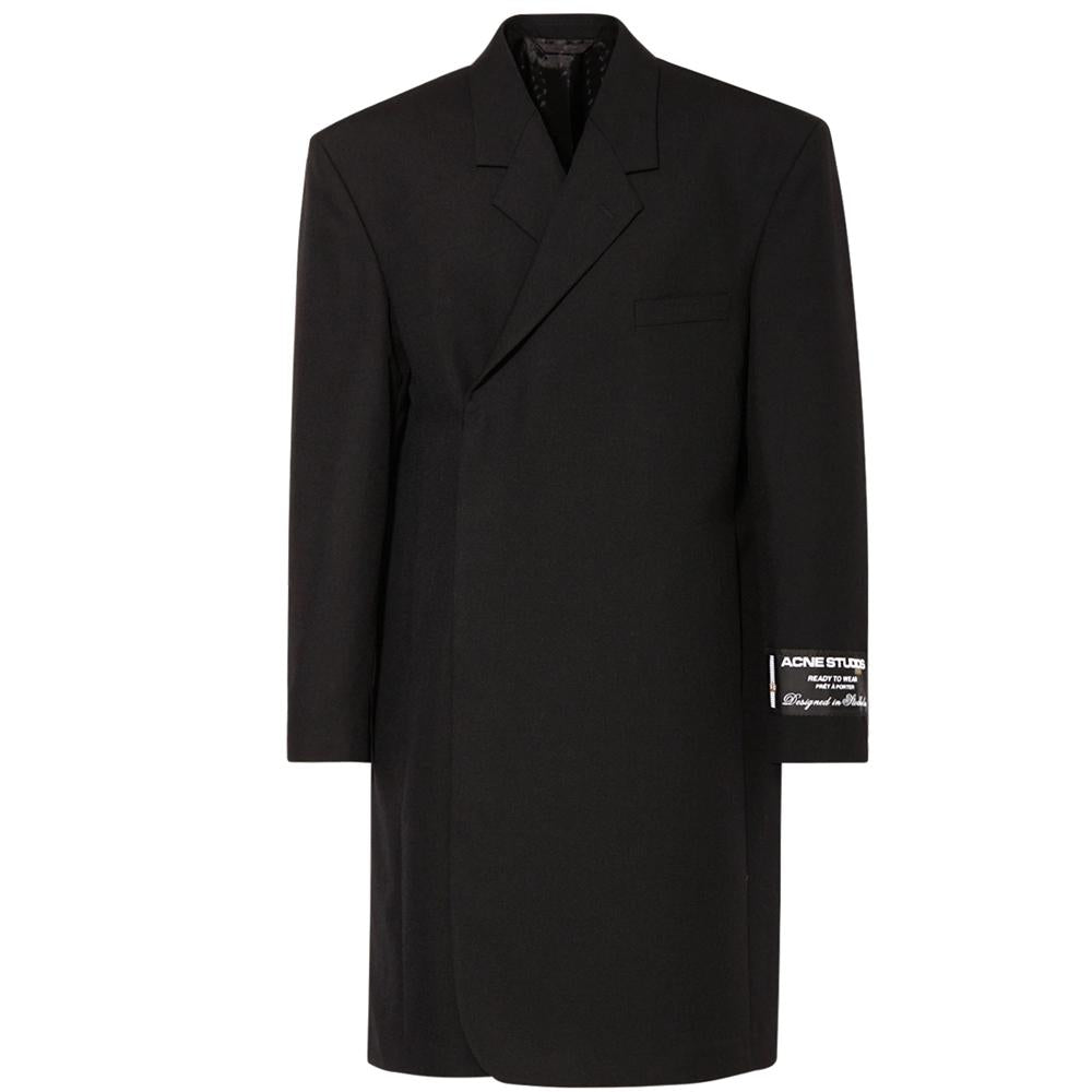 Acne Studios Double Breasted Oversized Wool Coat Black