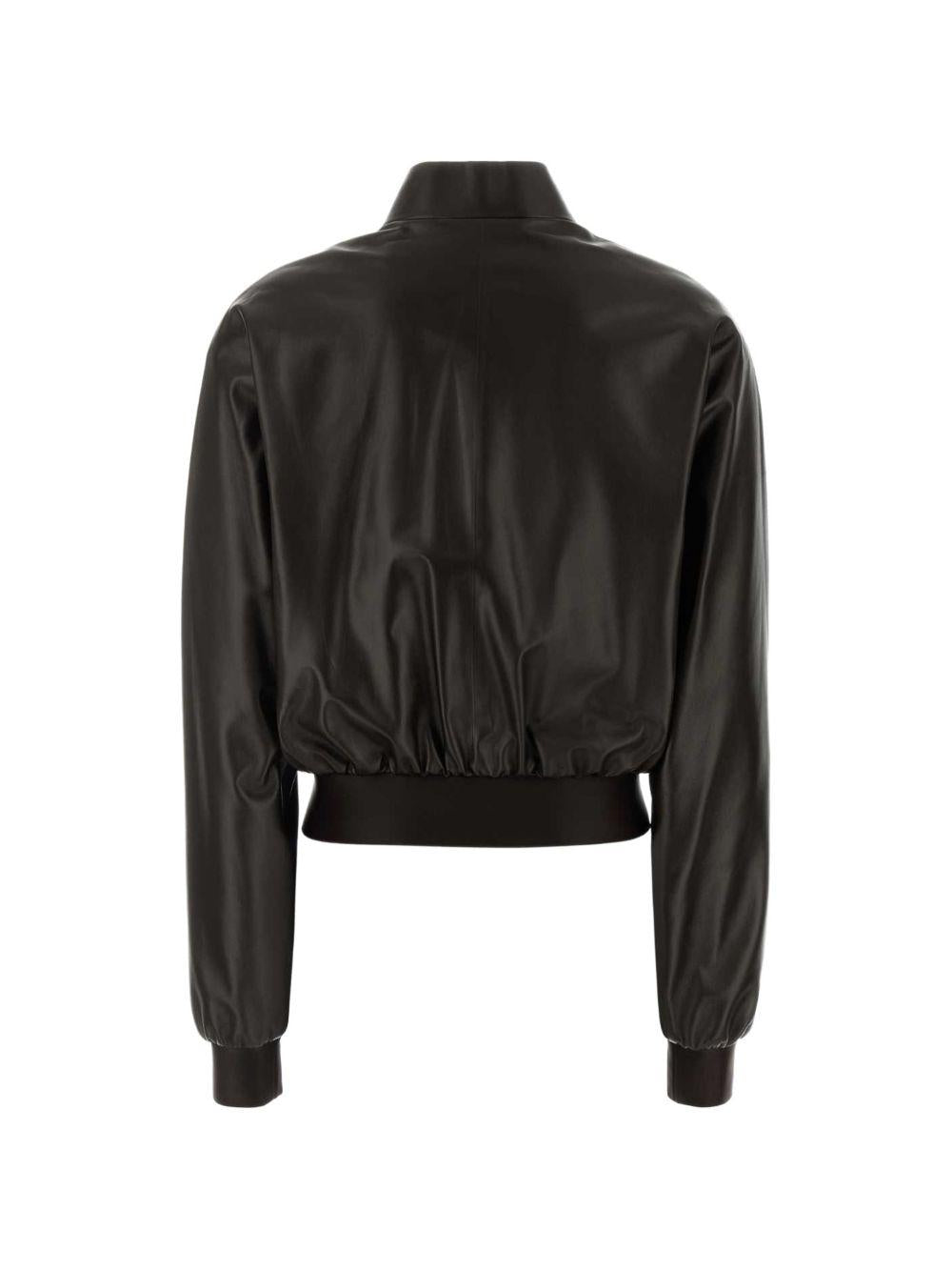 GUCCI Black Leather Bomber Jacket