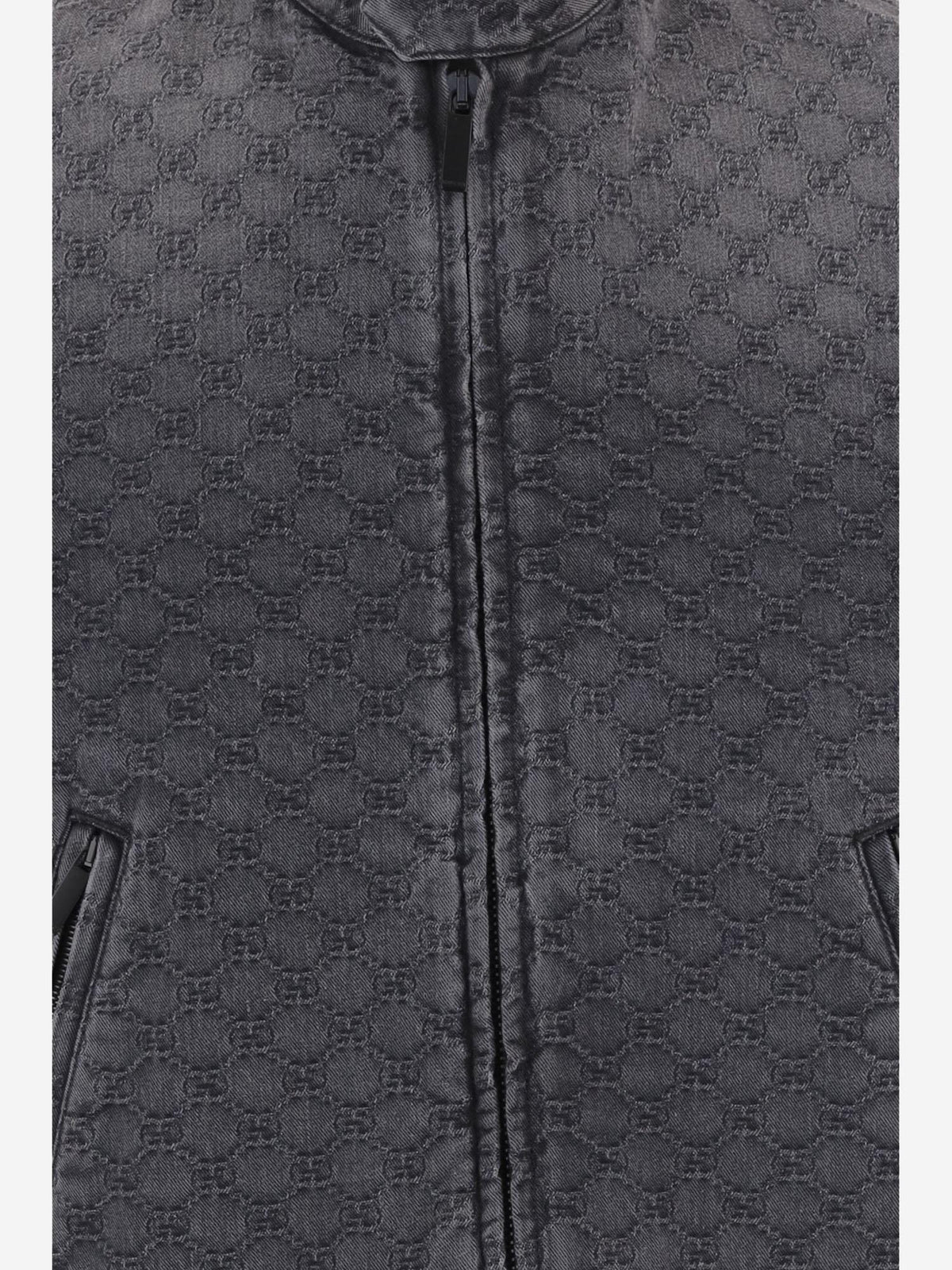 GUCCI Black Wool Blend Zip-Up Jacket