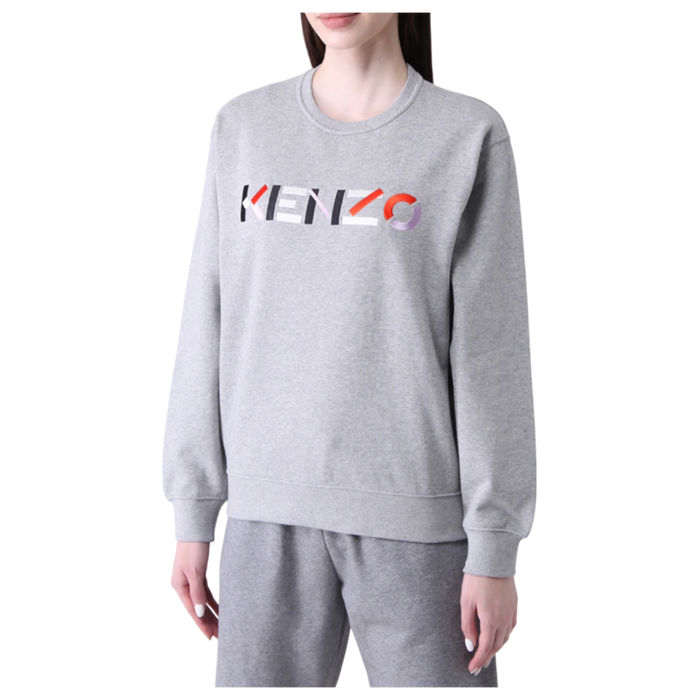 KENZO Grey Logo Embroidered Women’s Sweatshirt