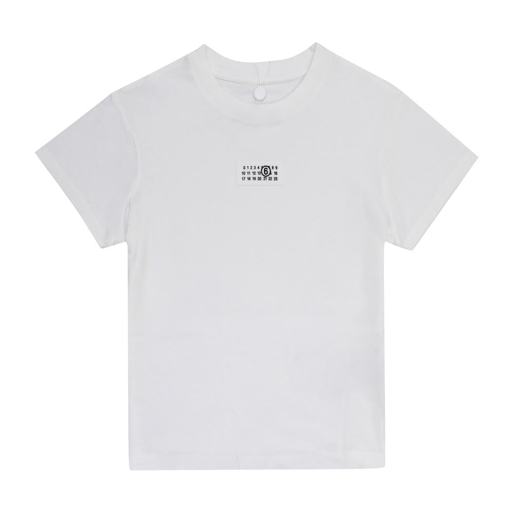 Maison Margiela Numbering Logo Short Sleeve T-Shirt White Women