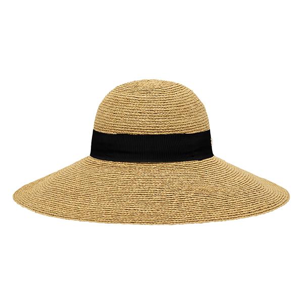 HELEN KAMINSKI Natural Black Raffia Cloche Bucket Hat Women HAT51546 NTBK