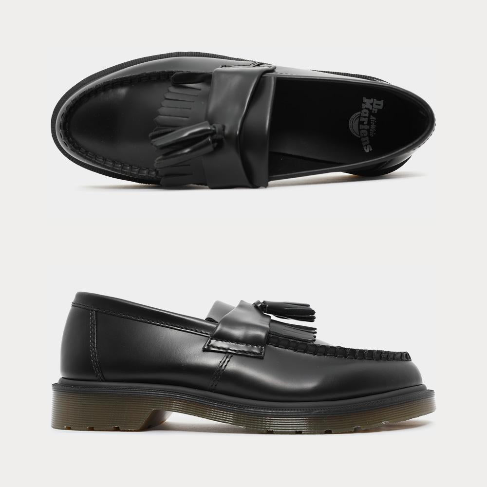 Dr.Martens Adrian Smooth Leather Tassel Loafers Black Unisex 145730 01