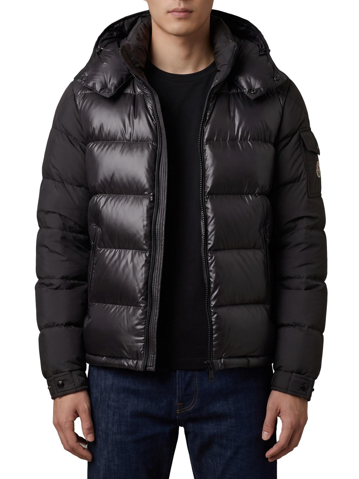 Moncler Black Down Puffer Jacket for Men
