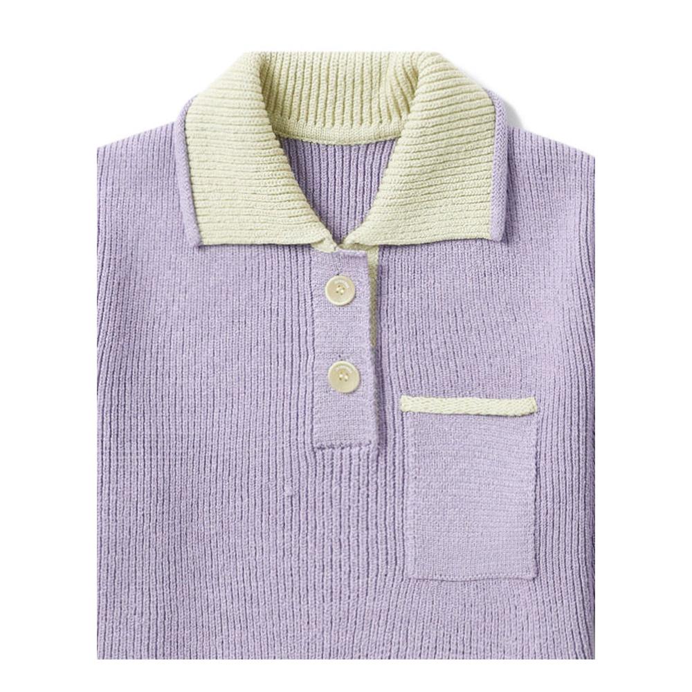 JACQUEMUS Le Polo Maia Arco Round Neck Knit Sweater Pink