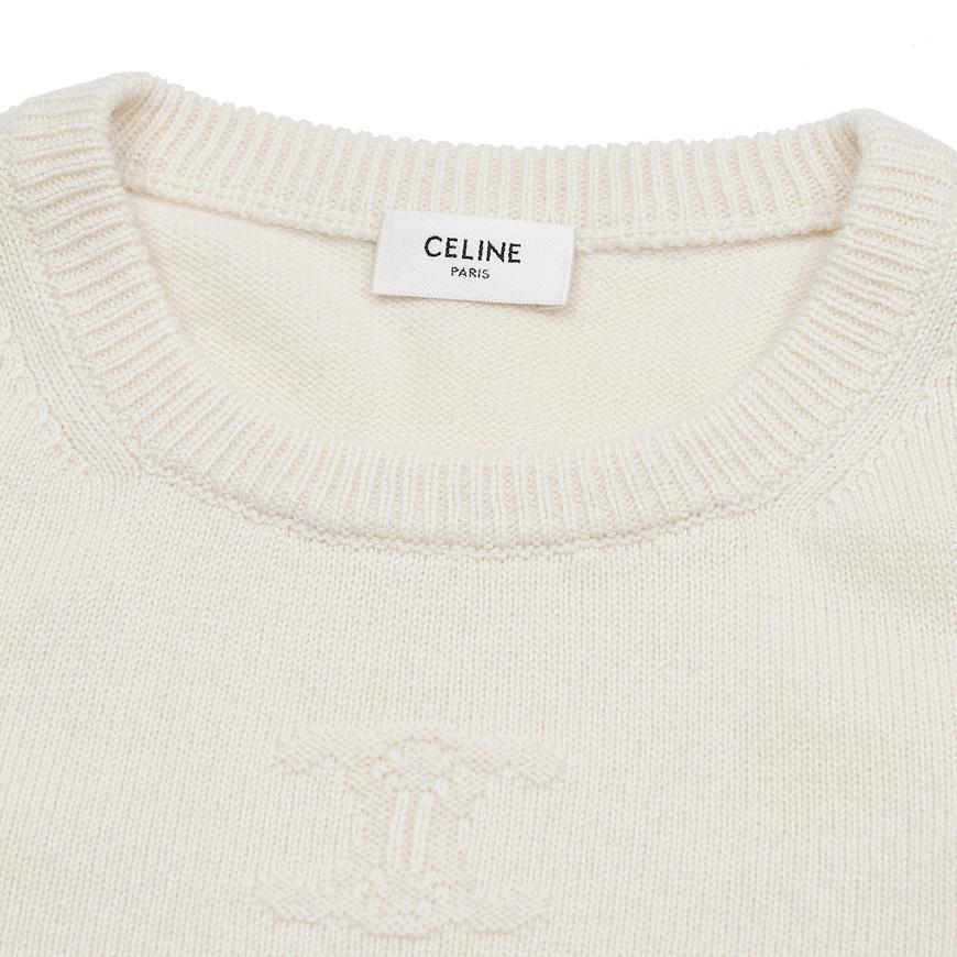 CELINE Women’s Cashmere Crewneck Sweater RY02N317V 01OW 1