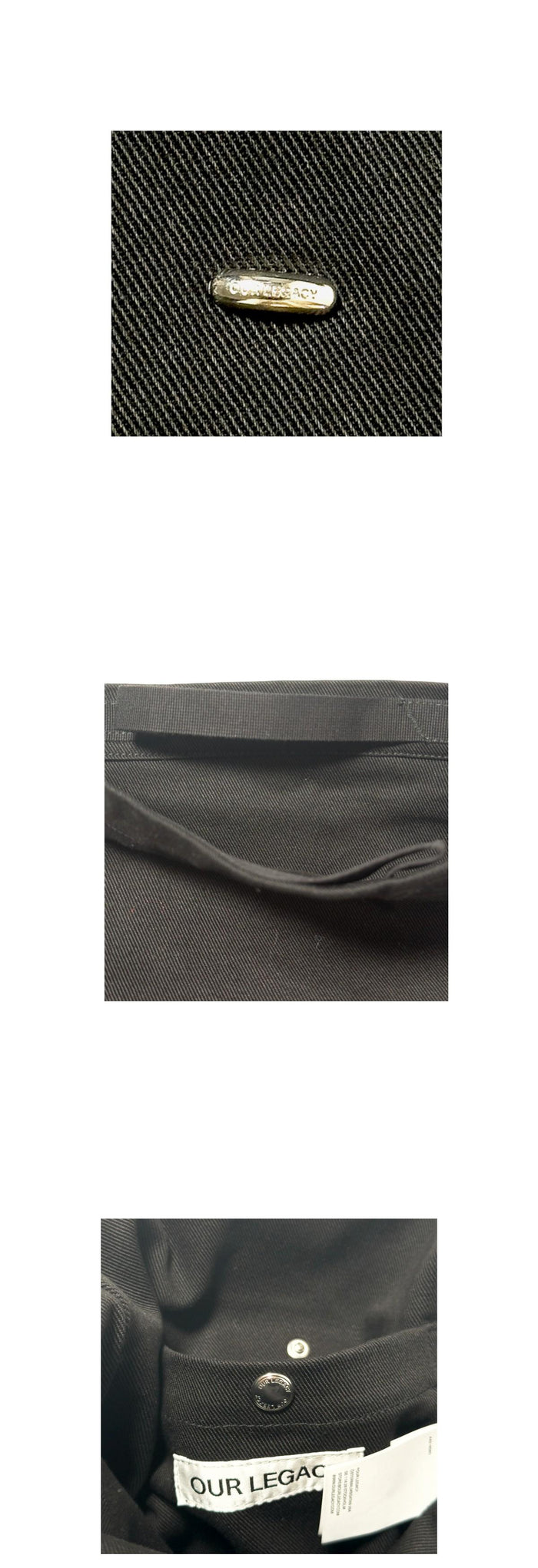 OUR LEGACY Washed Black Denim Sling Tote Bag