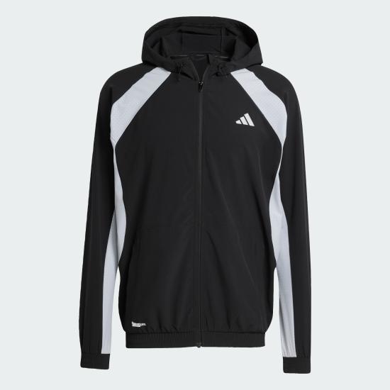 Adidas Men’s Track Jacket JY3548 Black Halo Silver DOM