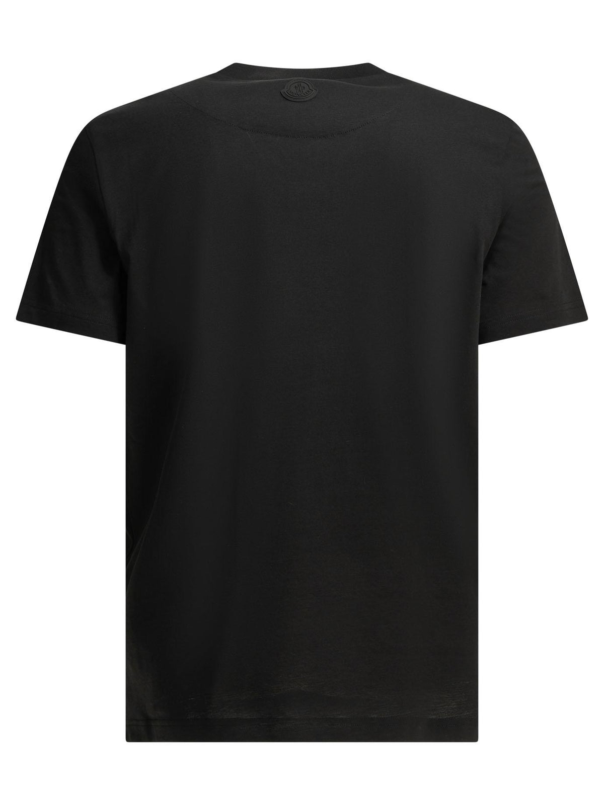 Moncler Black Cotton Short Sleeve T-Shirt for Men