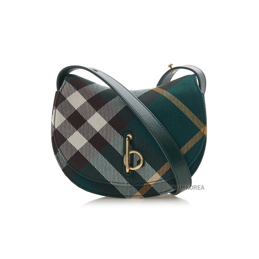 BURBERRY Leather Rocking Horse Shoulder Bag Black Women’s