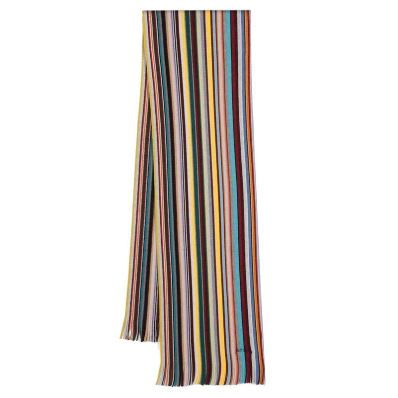 Paul Smith Signature Merino Wool Scarf Gray