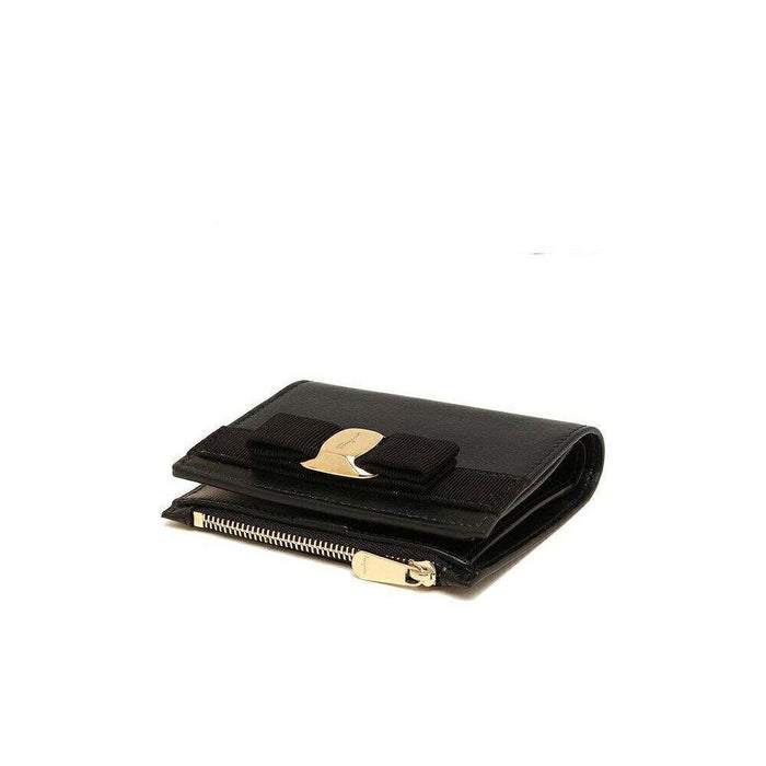 Ferragamo Vara Leather Compact Wallet for Women