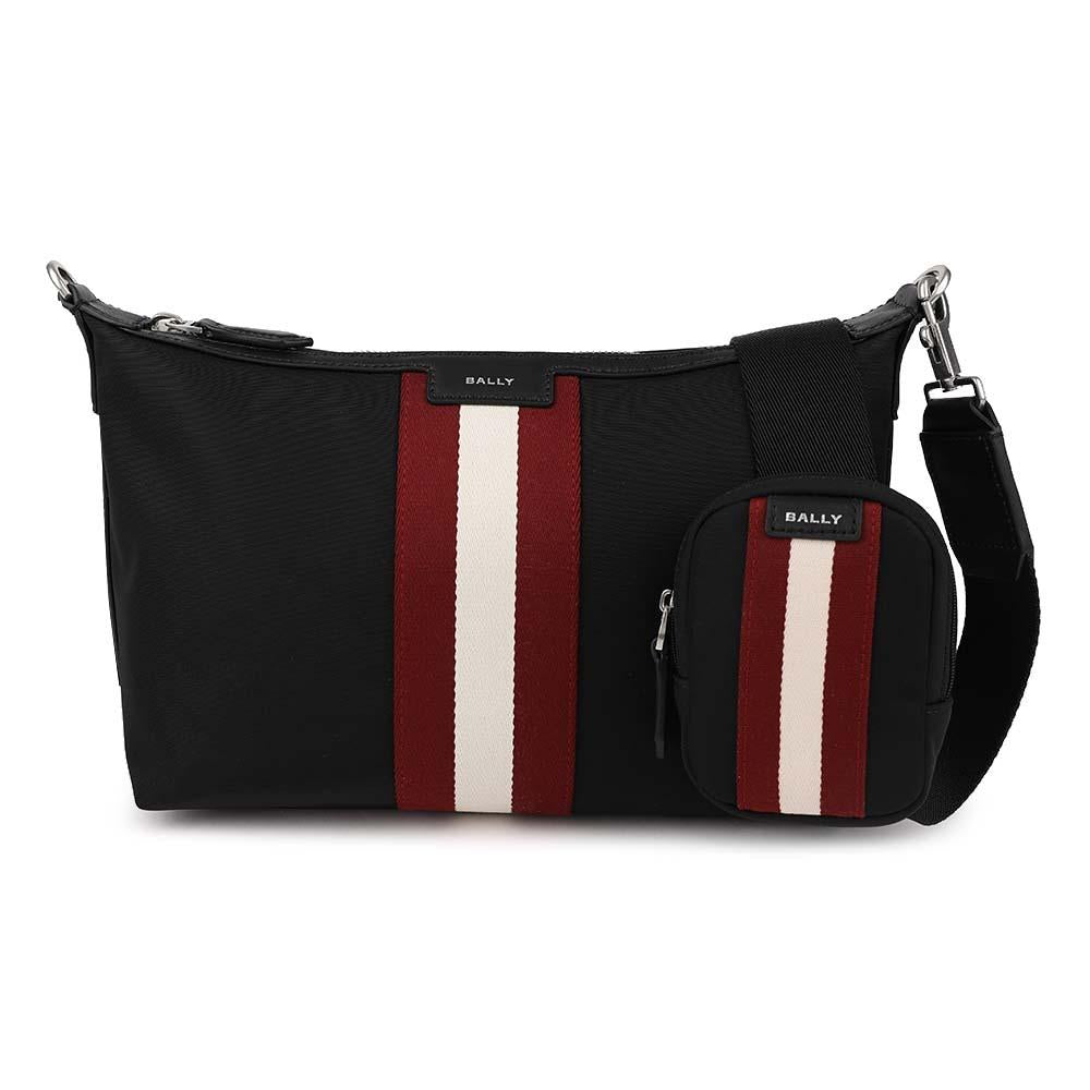 BALLY Black Leather Shoulder Crossbody Bag for Men MAC06A NY286 U901P
