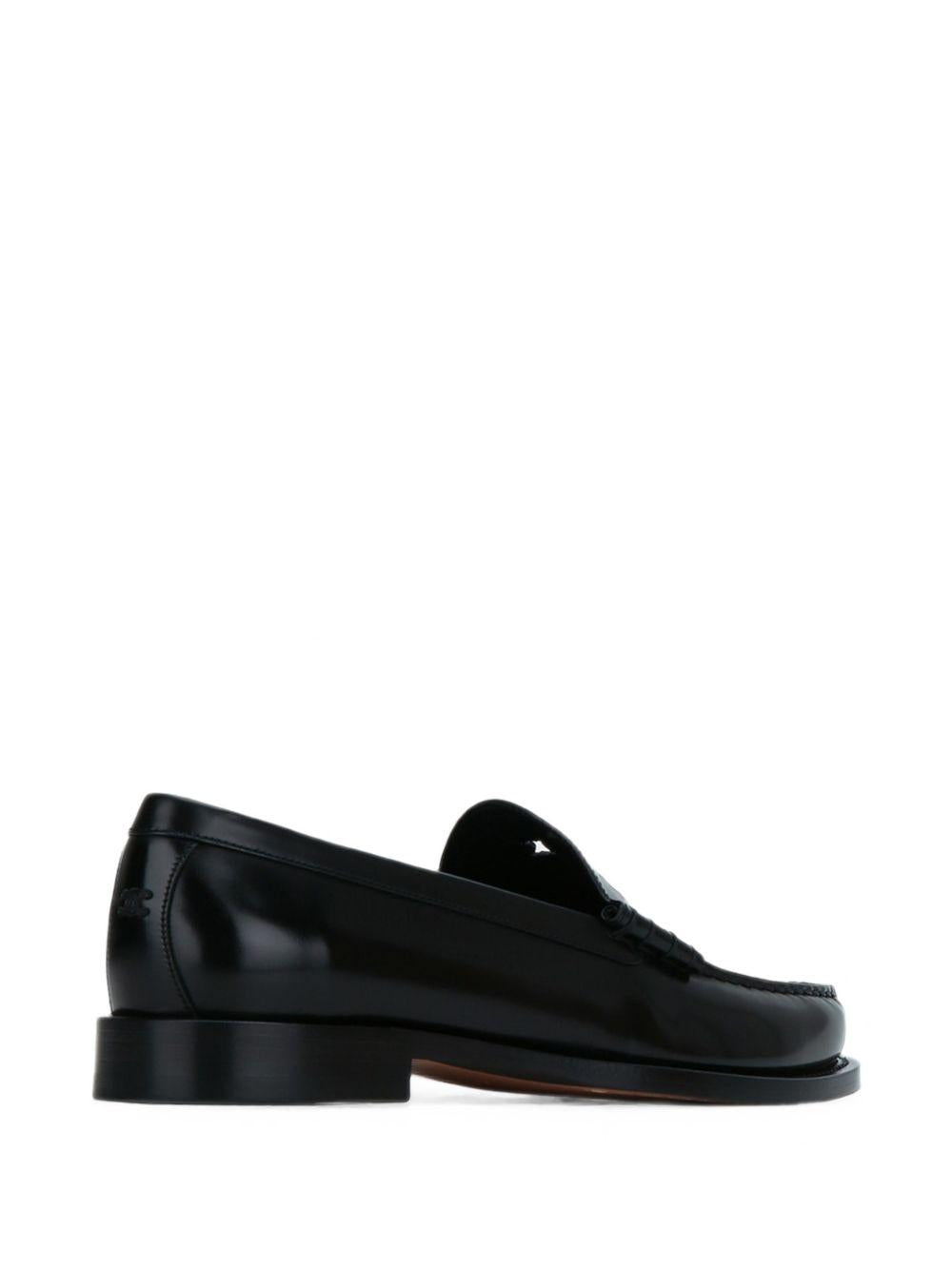 CELINE Black Leather Loafers for Men