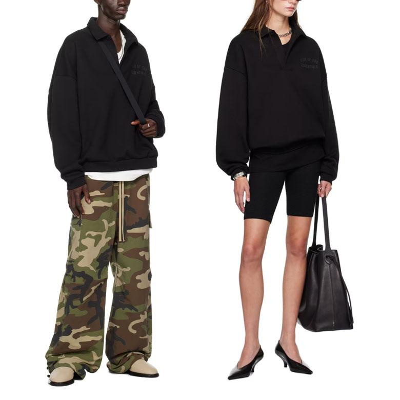 Fear of God Essentials Logo Single Button PK Polo Shirt 192BT244390F 001