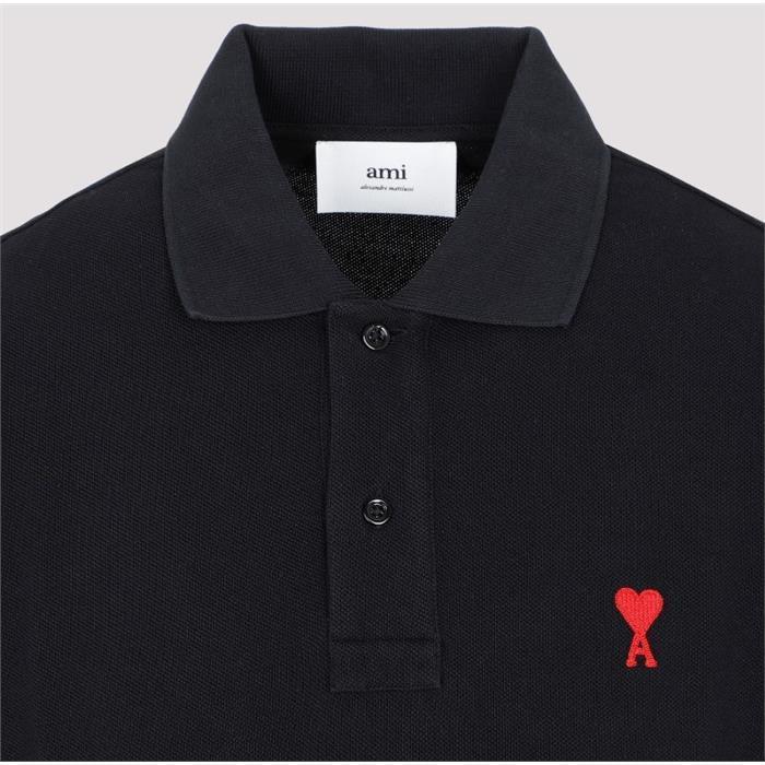AMI Unisex Heart Logo Short Sleeve Polo T-Shirt BFUPL001