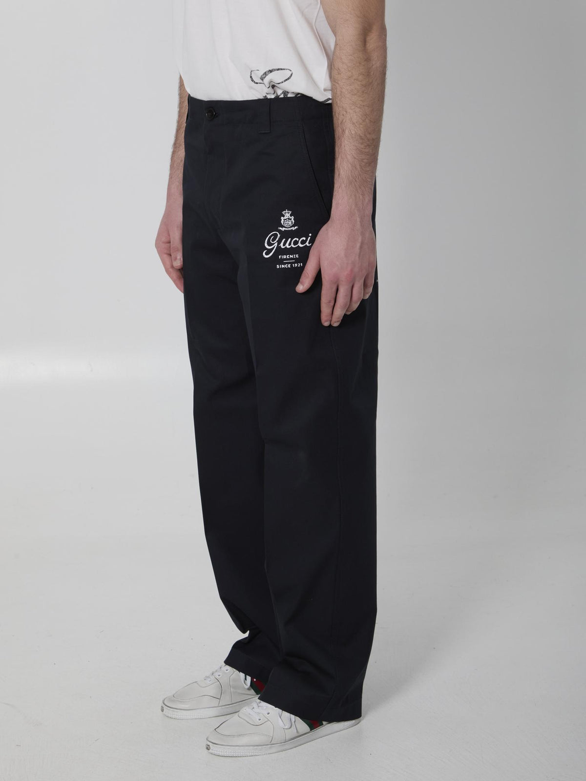 GUCCI Blue Wool Dress Pants