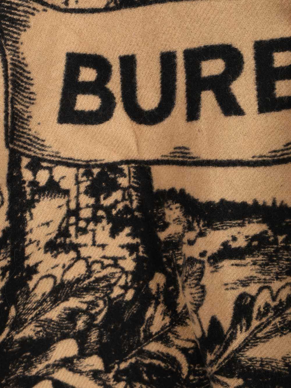 BURBERRY Beige Check Cashmere Scarf