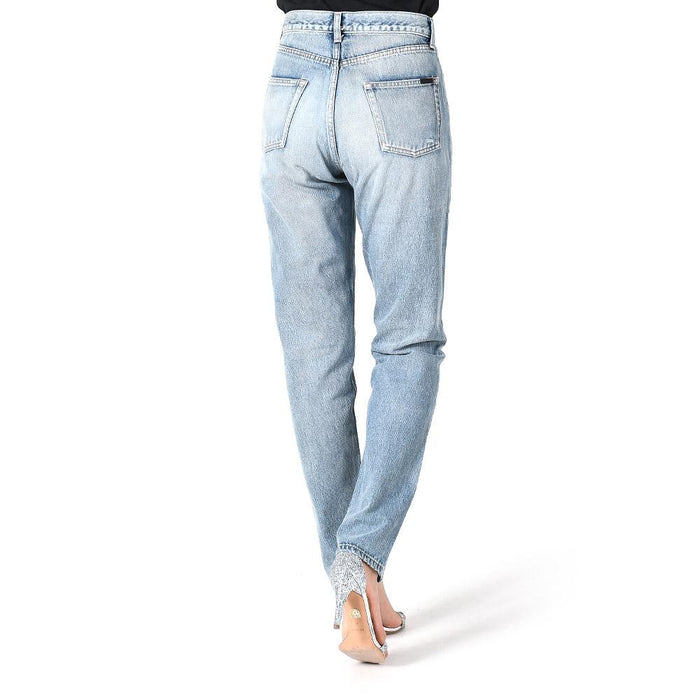 Saint Laurent Santa Monica Slim Fit Blue Denim Jeans