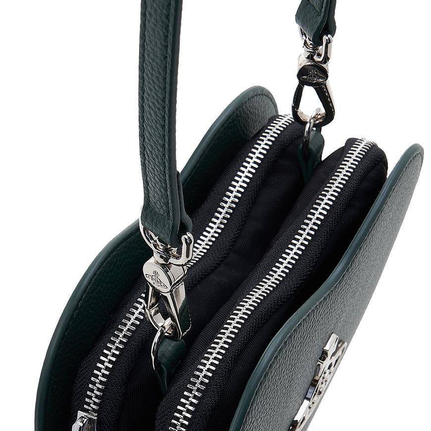 Vivienne Westwood Louis Heart Crossbody Bag Navy Leather