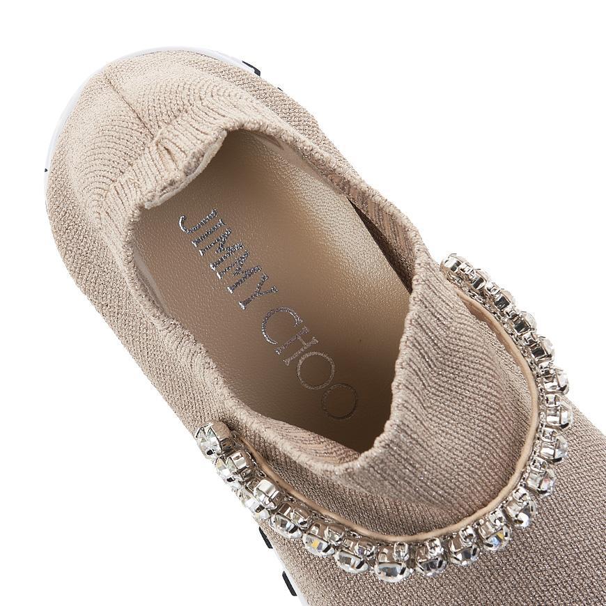 Jimmy Choo Crystal Knit Low-Top Sneakers Ballet Pink