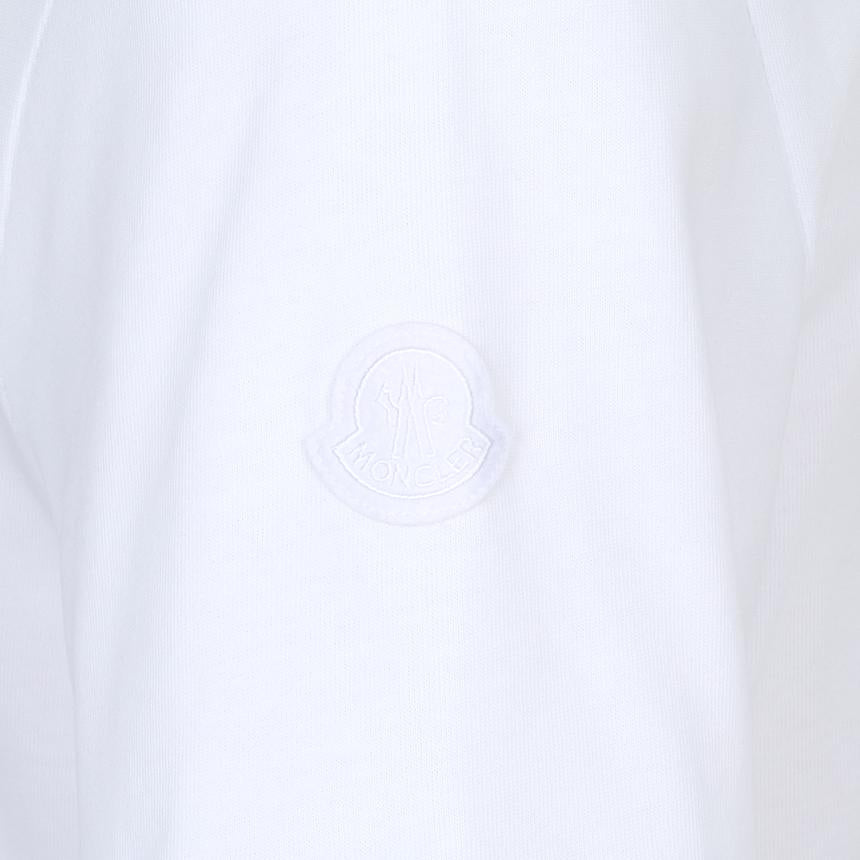 Moncler Men’s Short Sleeve T-Shirt White Cotton Tee