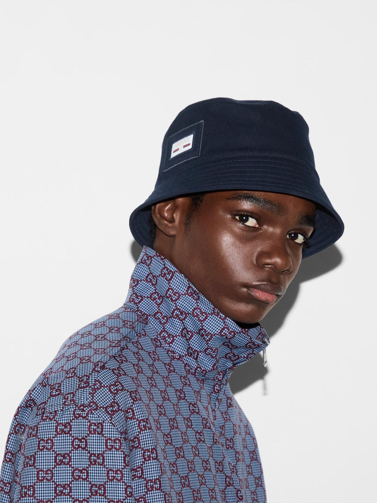 GUCCI Blue Bucket Hat