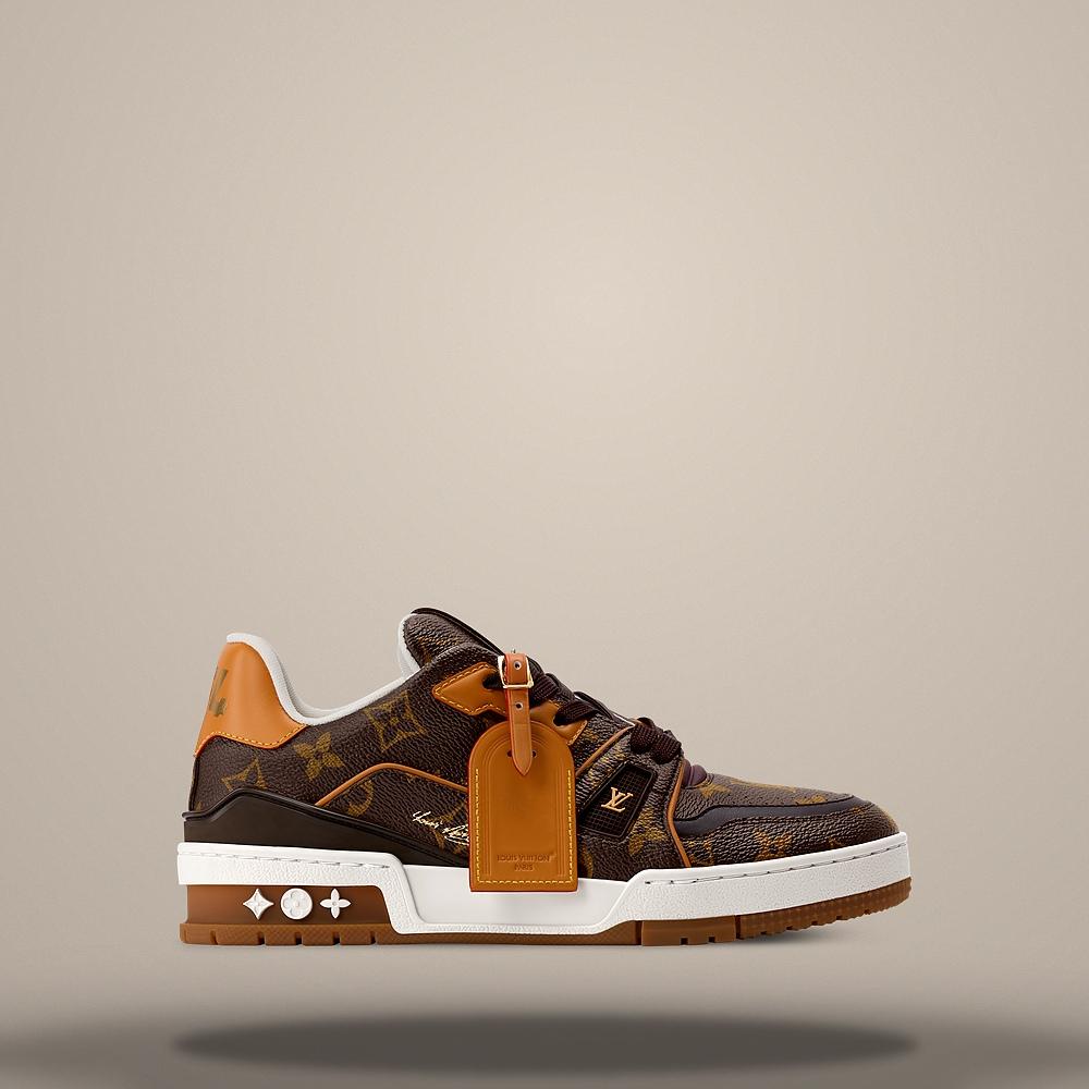 Louis Vuitton Men's LV Trainer Cacao Brown Low-Top Sneakers 1AKYD6