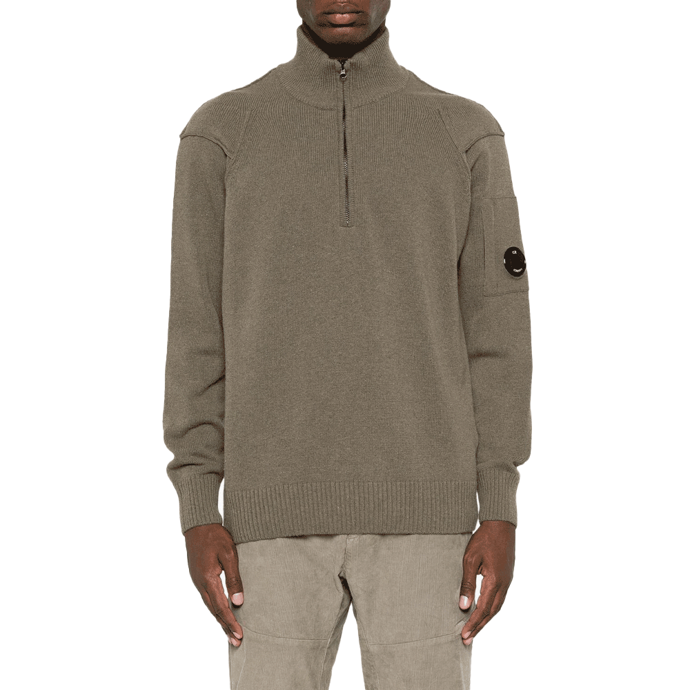 CP Company Lambswool GRS Polo Collar Zip Knit Sweater for Men