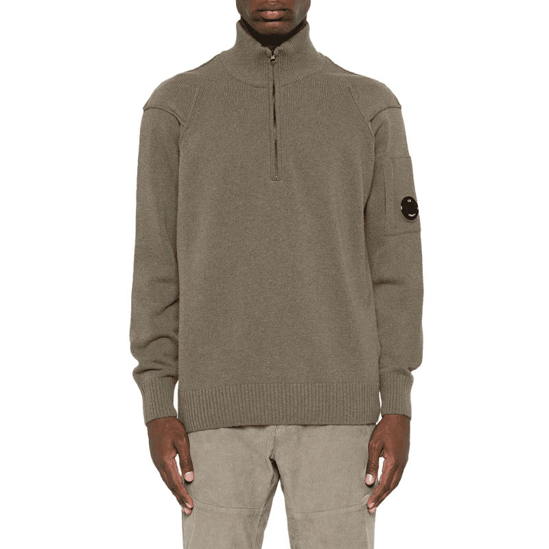 CP Company Lambswool GRS Polo Collar Zip Knit Sweater for Men