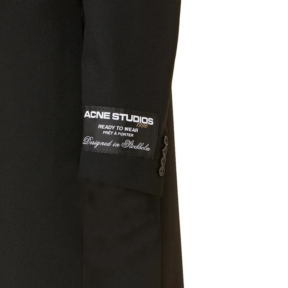 Acne Studios Double Breasted Oversized Wool Coat Black