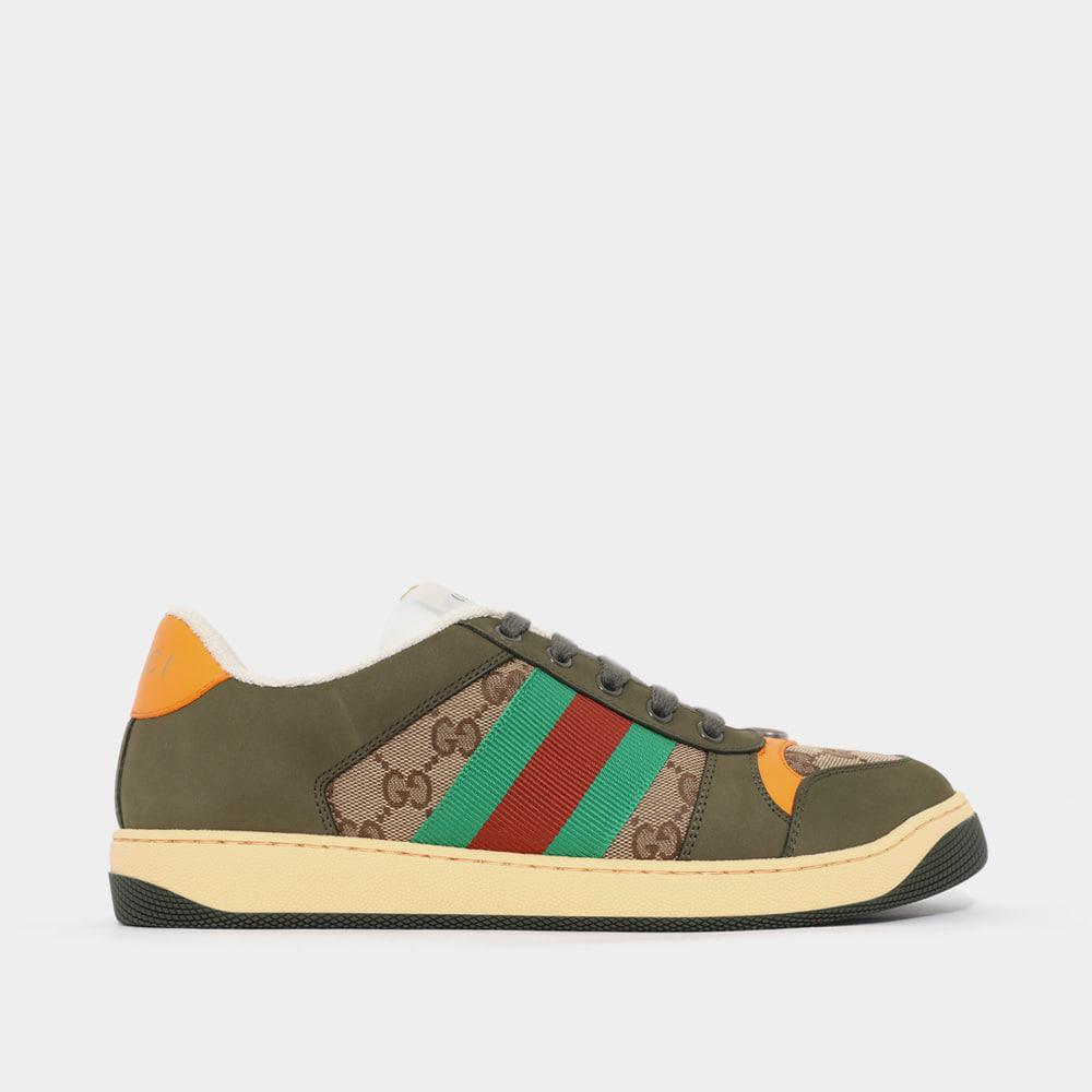 GUCCI GG Logo Web Screener Men’s Low-Top Sneakers 838984 HVKI0 9750
