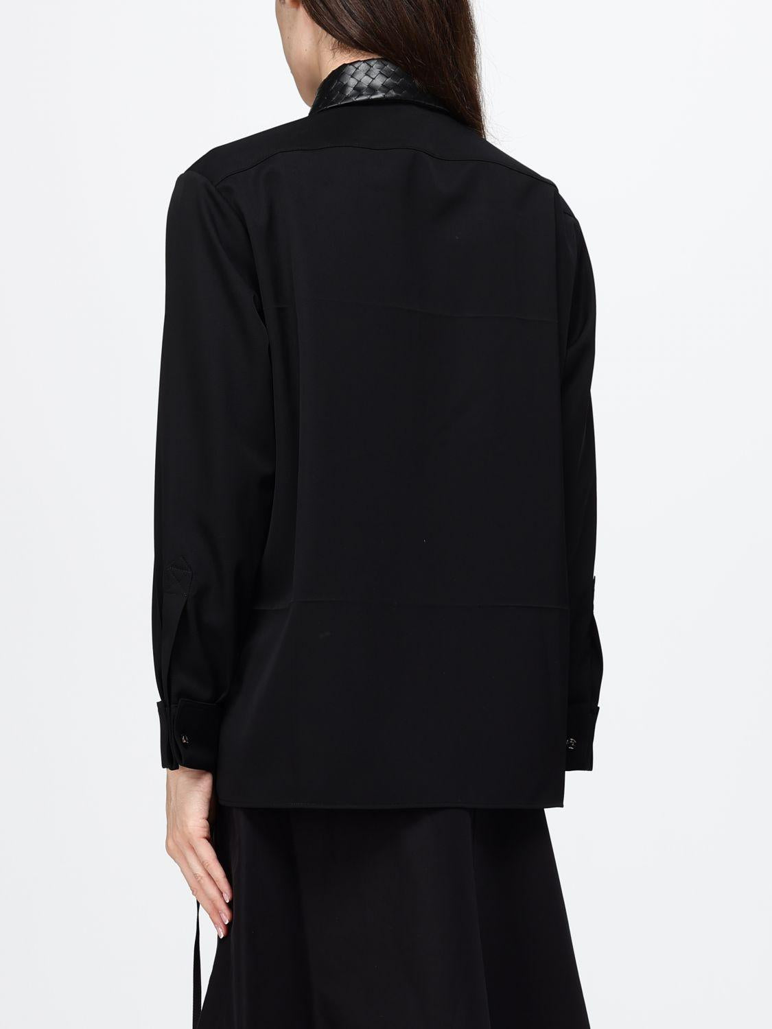 Bottega Veneta Black Long Sleeve Button-Up Shirt