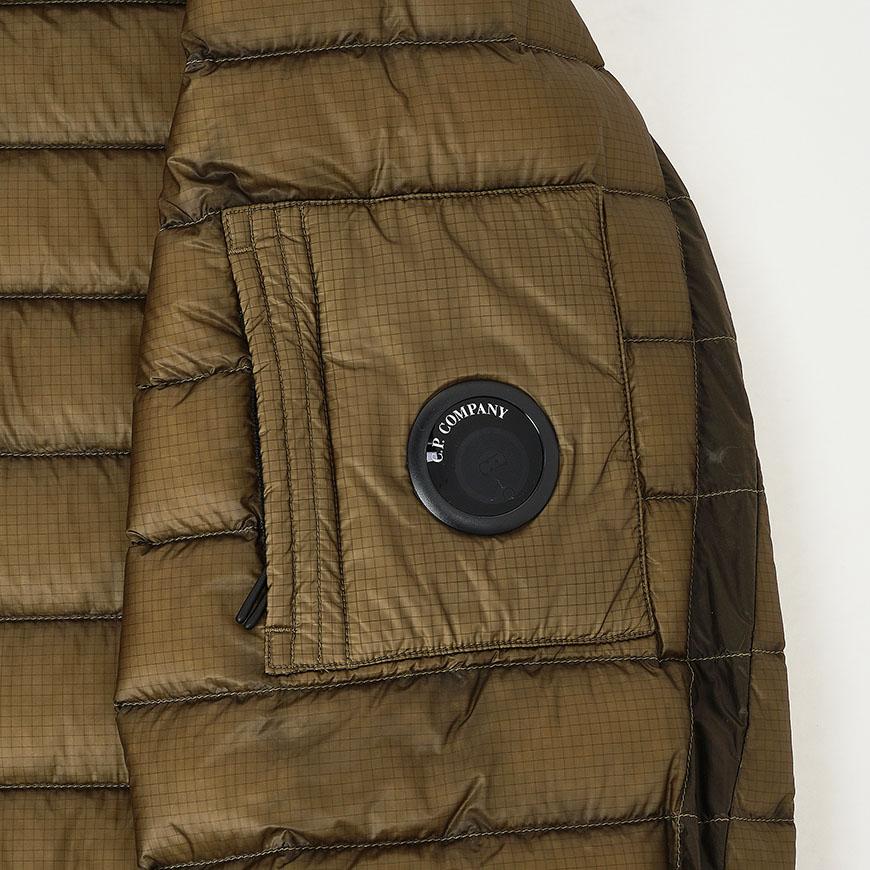CP Company Men’s DD Shell Hooded Lens Down Puffer Jacket Green