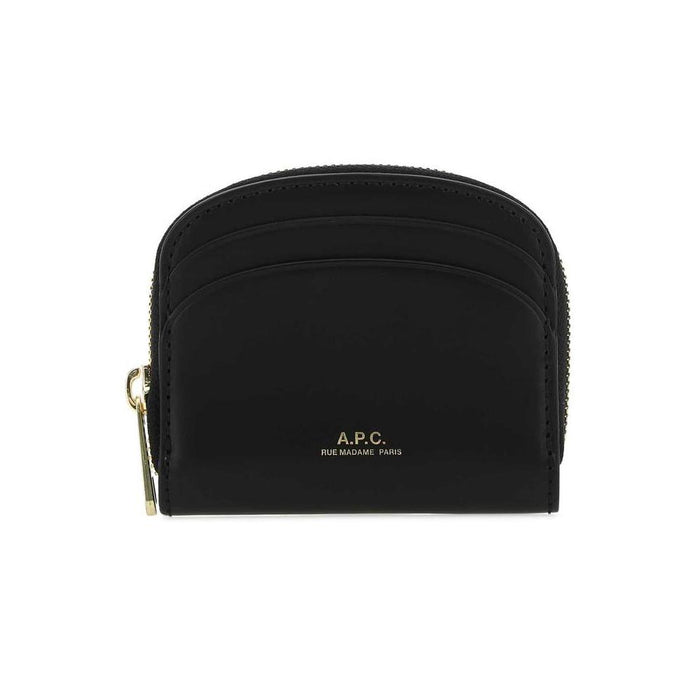 A.P.C. Demi-Lune Half Moon Coin Card Wallet Black