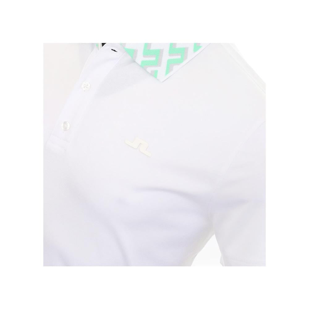 J LINDEBERG Luxe Bridge Golf Polo T-Shirt White Men’s