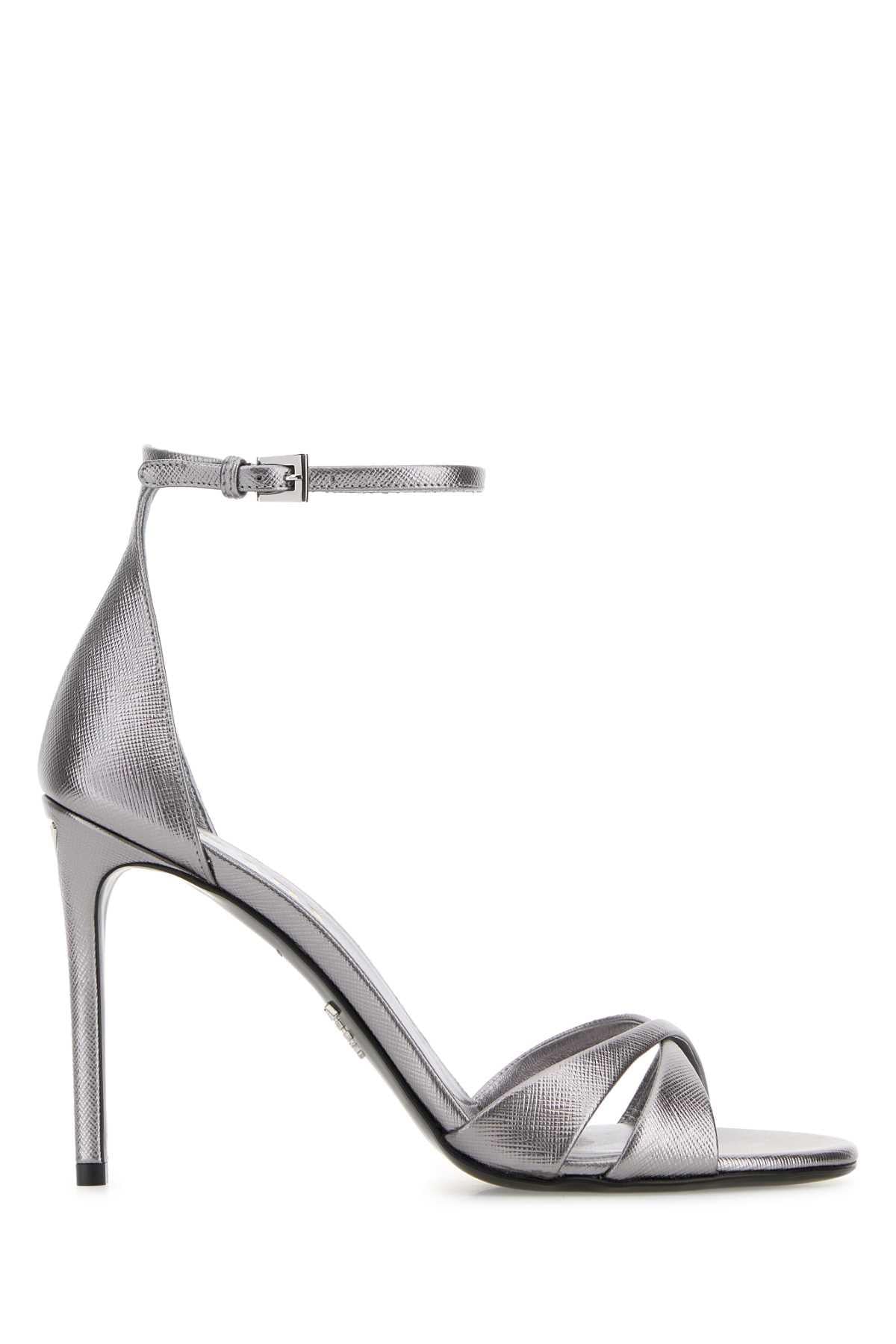 PRADA Leather Strappy Sandals Black Women’s