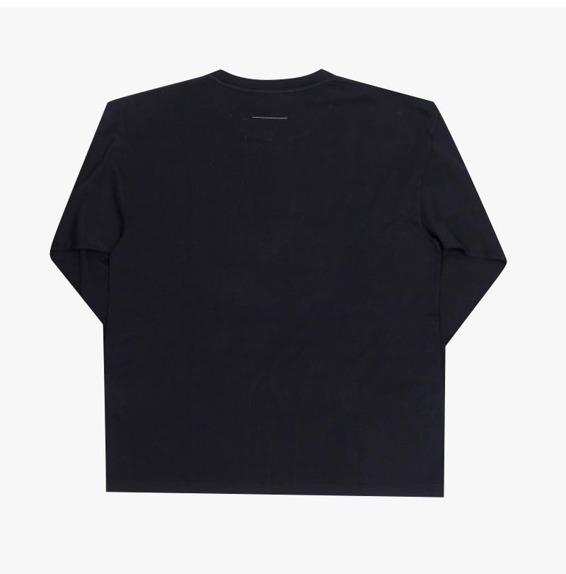 Maison Margiela MM6 Numbering Logo Patch Long-Sleeve T-Shirt Black