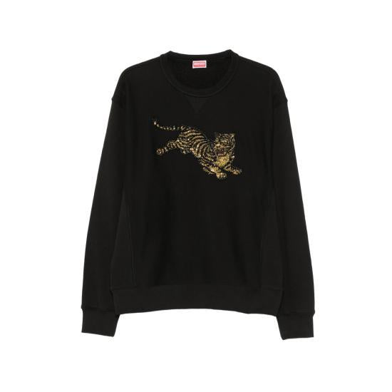 KENZO Long Sleeve Sweatshirt for Men FG6 5SW277 4MJ 99J BLACK DOM