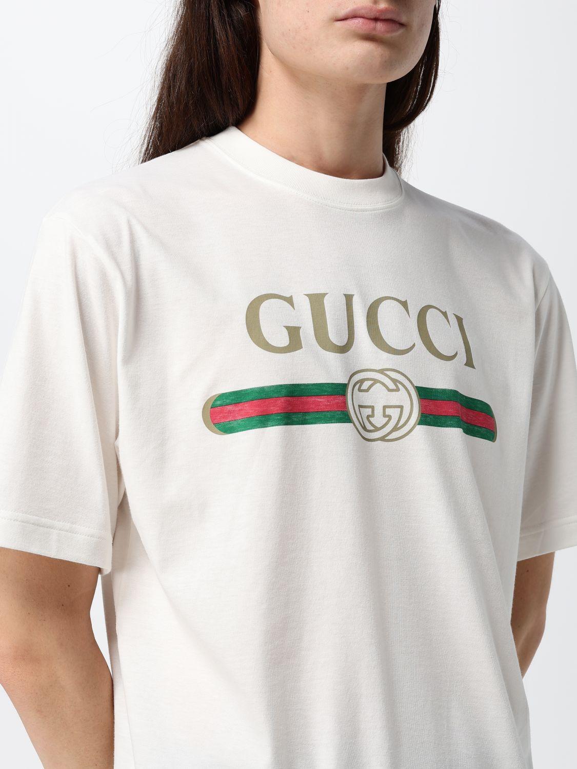 GUCCI Short Sleeve Cotton T-Shirt White Women’s