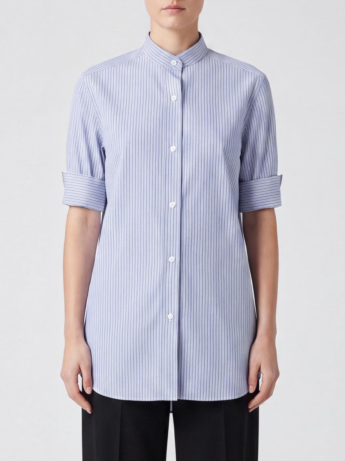 Maison Margiela Short Sleeve Button-Up Shirt White Cotton Women