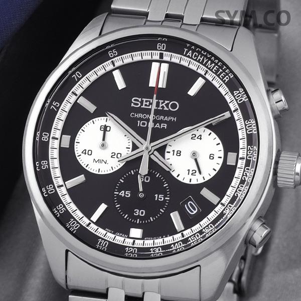 Seiko Chronograph Tachymeter 100m Water Resistant Men’s Metal Watch SSB429 P1
